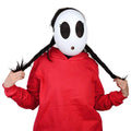 Game Super Luigi Bros Shy Guy Mask Creative Halloween Personality Cosplay Unisex Adult Kid Full Face White Masquerade Prop Qme women