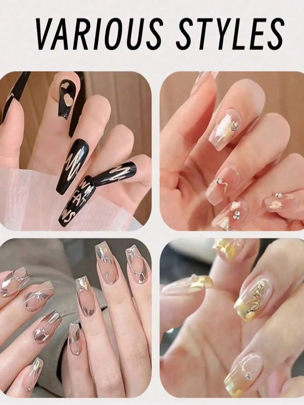 Nail Art Pen White Black Silver Gold Polish Pens Dotting Tool Graffiti Qme