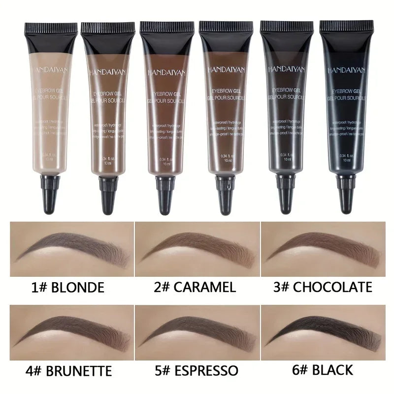 6- Eyebrow Gel Waterproof Smudge Proof Styling Liquid Rendering Dye Qme
