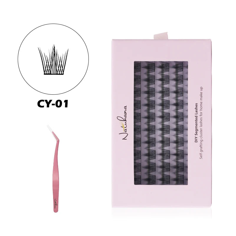 NATUHANA 20D 30D 40D 50D 60D 80D Cluster Eyelashes DIY Individual