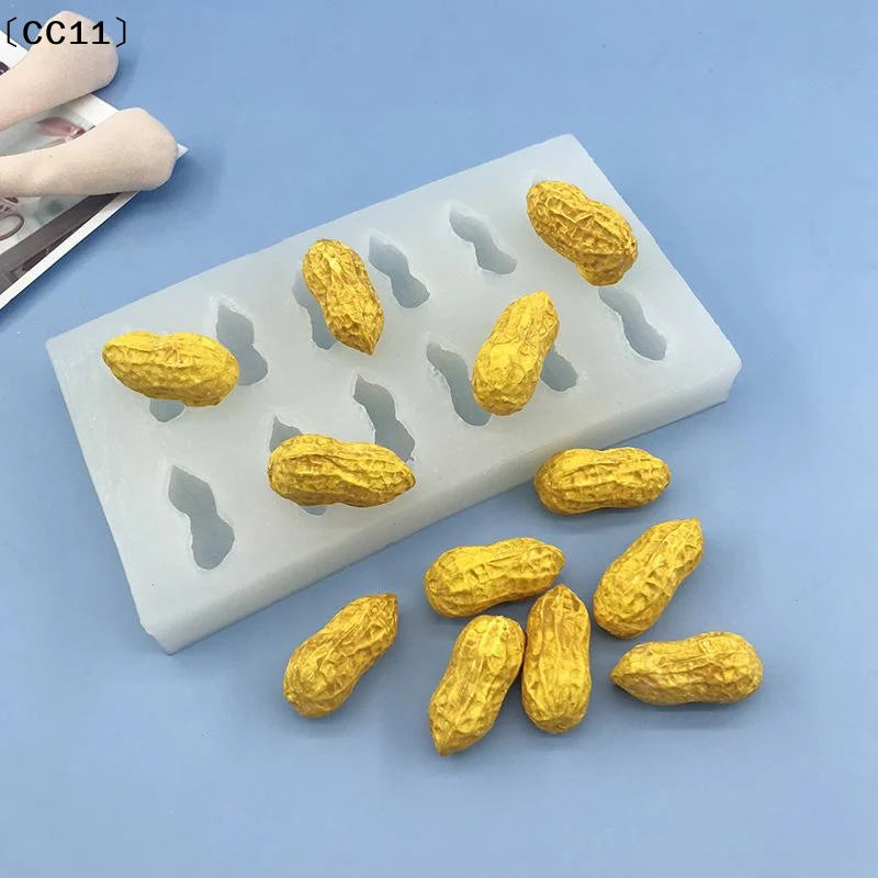 2 8 12-Cavity Peanut Design Food Grade French Mousse Cake Mould Qme