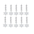 10/20/30PCS Snowflake Crystal Christmas Ornaments for Christmas Tree Decorations, Hanging Clear Acrylic Snowflake Ornaments Qme 10PCS