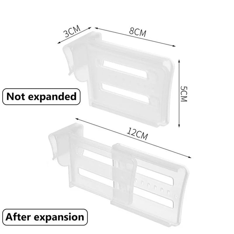 4PCS New Refrigerator Space Telescopic Partition Side Door Box Separator Organizer Divider Splint Kitchen Classifies Accessories Qme
