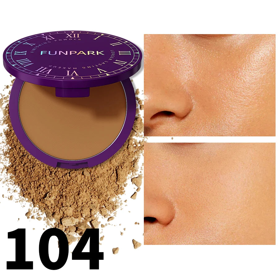 5 Matte Full Coverage Pressed Powder Foundation Oil Control Flawless Qme 104