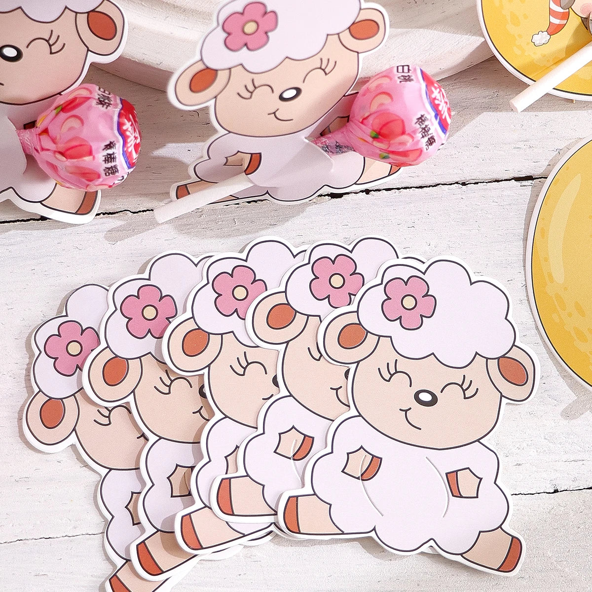 30 Pieces/Pack Eid Al-Adha Party Favors, Lamb-Shaped Candies and Snacks, Paper Cards and Lamb-Shaped Decorative Paper Qme