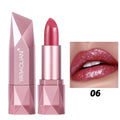 Diamond Shine Lipstick, Pearlescent Golden Lipstick with Fine Glitter, High Gloss Hydrating Long Lasting & Non-Drying Lip Makeup Qme 06
