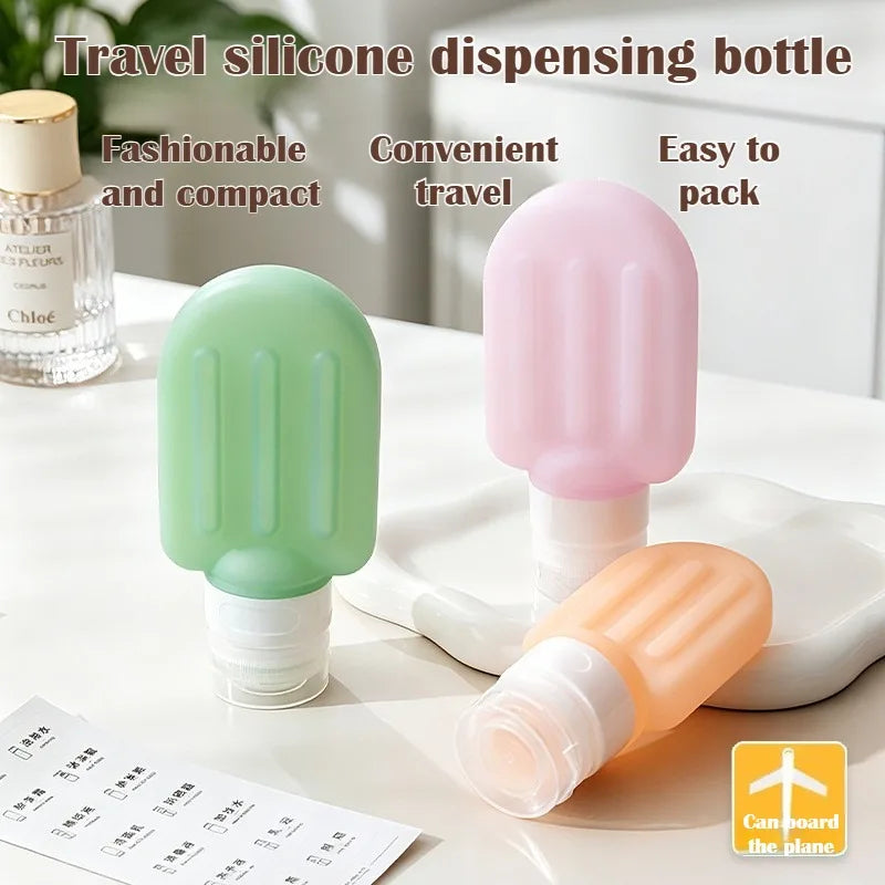Convenient Leakproof Travel Soft Silicone Squeeze Dispensing Bottle Qme