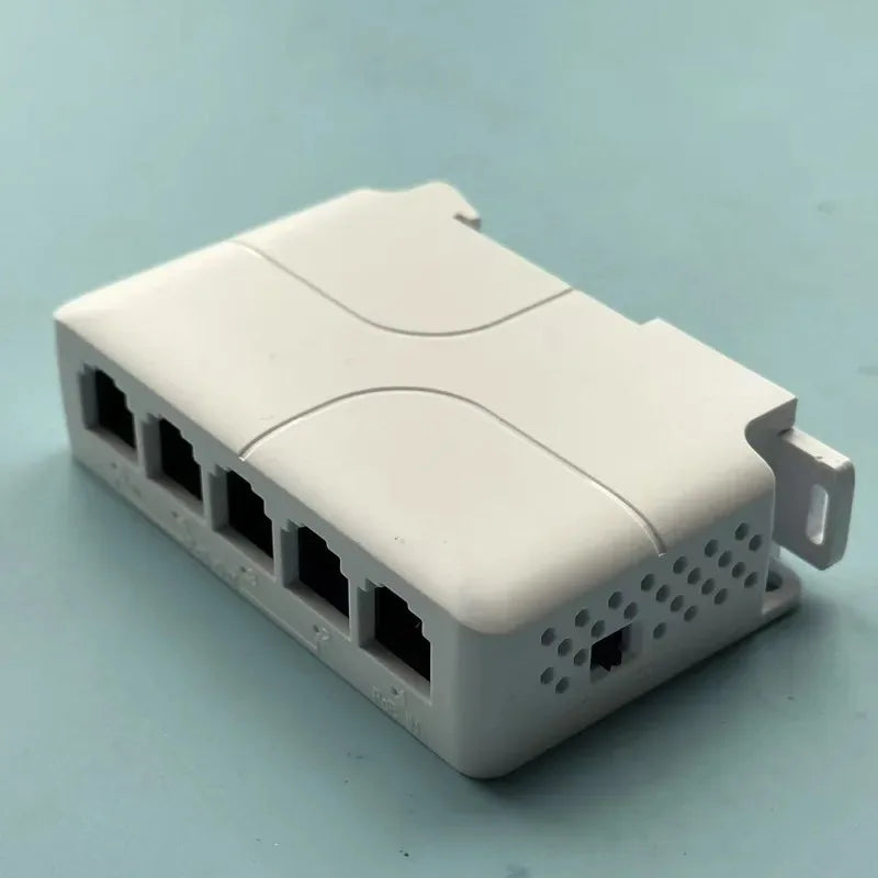 Indoor Rail Mount POE Extender 100Mbps 1-in-3-out Serial POE Repeater Cascade Booster Qme