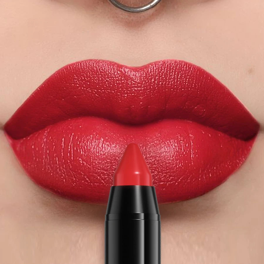 16 Nude Brown Lipliner Pen Waterproof Lipstick Sexy Red Matte Contour Qme 11