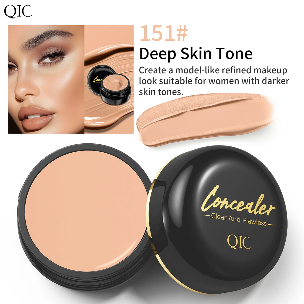 Waterproof Sweatproof Concealer Covers Dark Circles,Blemishes,Tattoos & Scars,Long Lasting Smudge Resistant Qme Q527-151