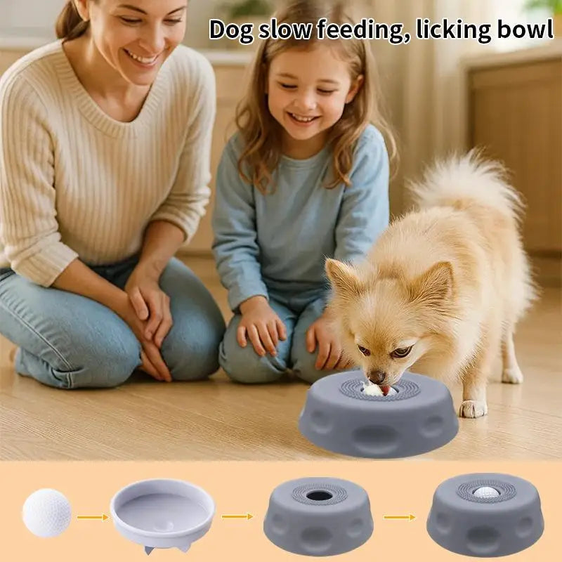 Non-slip Dog Supports Toy Puppy Lick Slow Feeder Supplies Liquid Bowl Qme