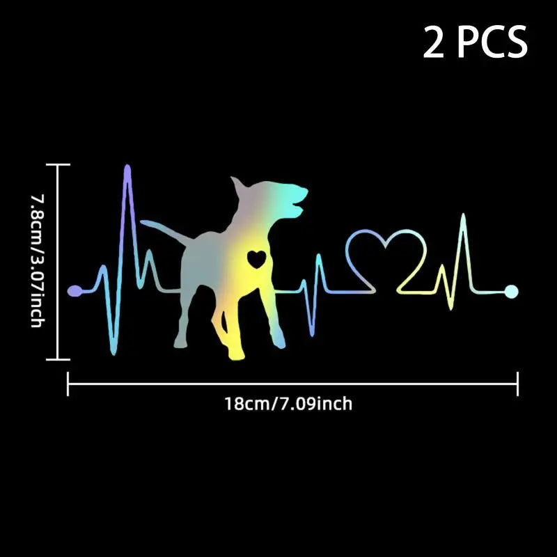 Car Sticker Pet Cat Heartbeat Lifeline Creative Truck Automobiles
