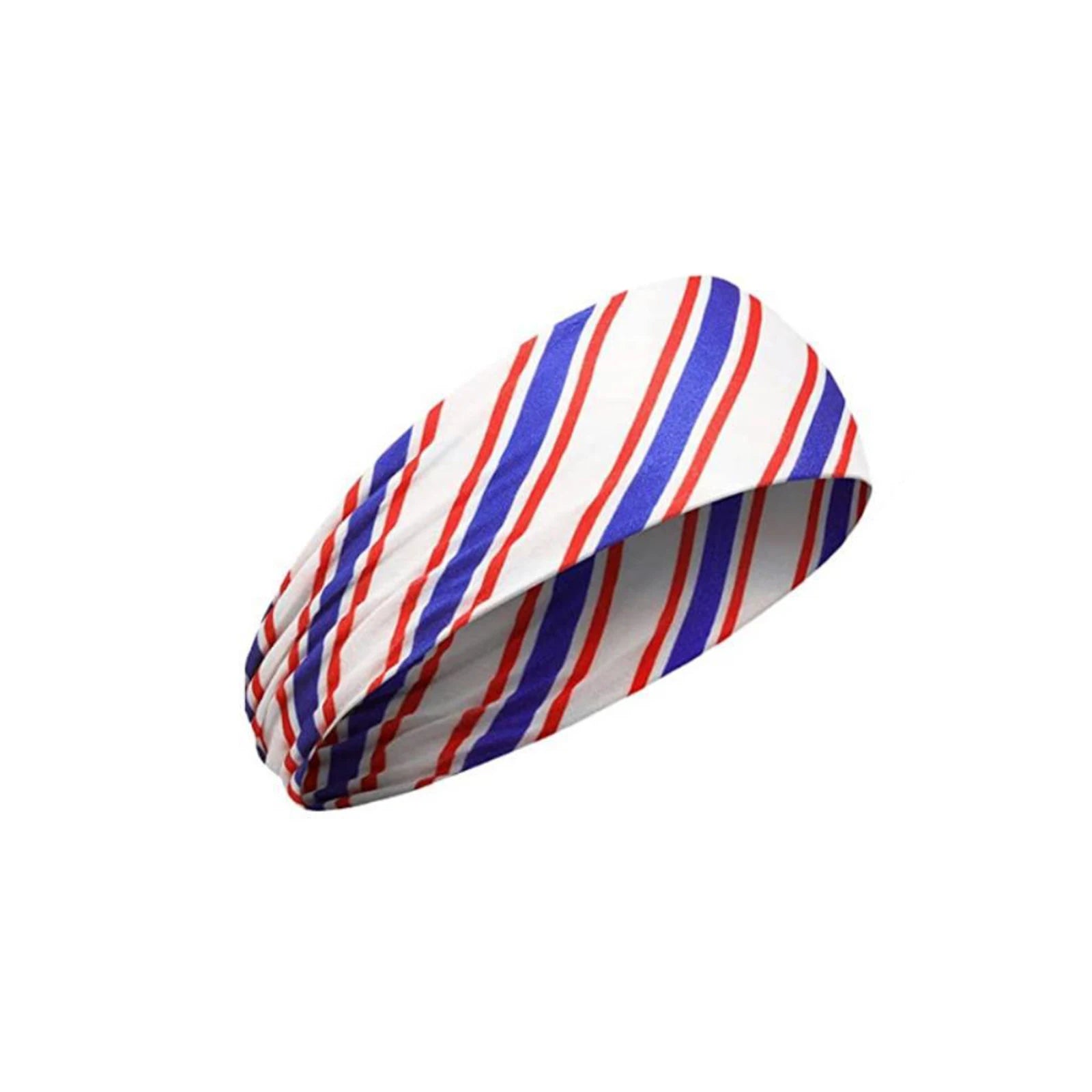 American Flag Independence Day Unisex Running Fitness Headband High Elastic Sports Yoga Sweatband Cotton Headscarf Qme A One Size