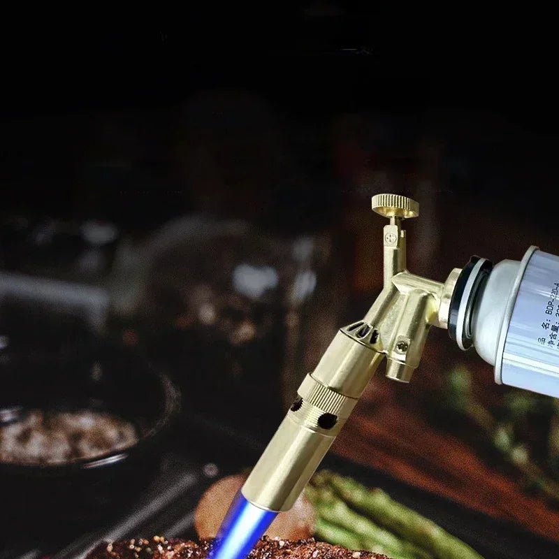 Flame Gun Welding Torch Gas Burner Blower Pure Copper Gas Torch Brazing Cooking Barbecue Auto Ignition Gun Kitchen Baking Tool Qme