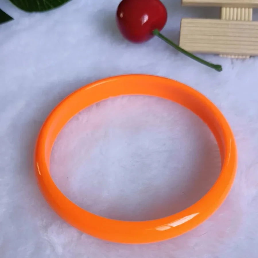 1CM Colorful Candy Acrylic Wide Face Bangle Bright Exaggerated Y2k Resin Bracelet Summer Hip Hop Sport High Street Bangle Qme