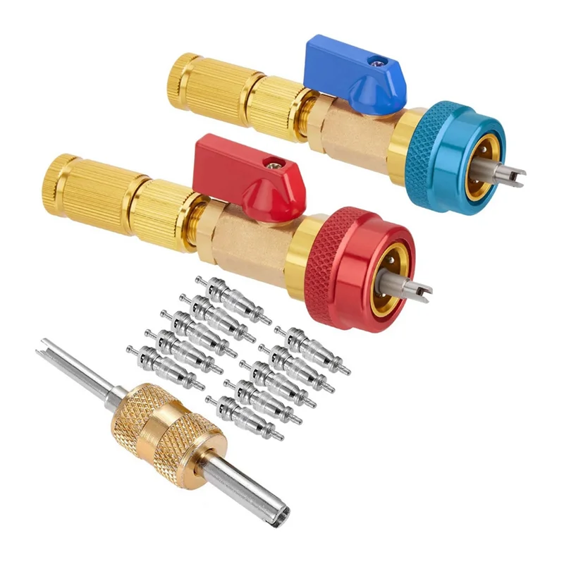 A02F-R134A Valve Core Quick Remover Installer High / Low Pressure Valve Core Remover Tool For Refrigerant Air Conditioner Qme