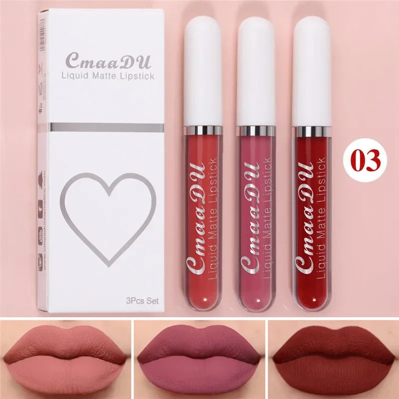 6 Colors Fashion Matte Lip Gloss Sets Natural Moisturize Waterproof