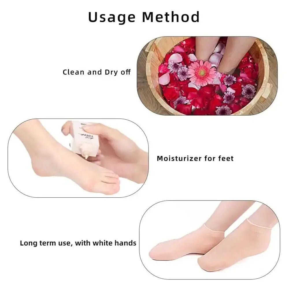 Moisturizing Socks Exfoliating Gel Heel Preventing Dryness Cracked Qme