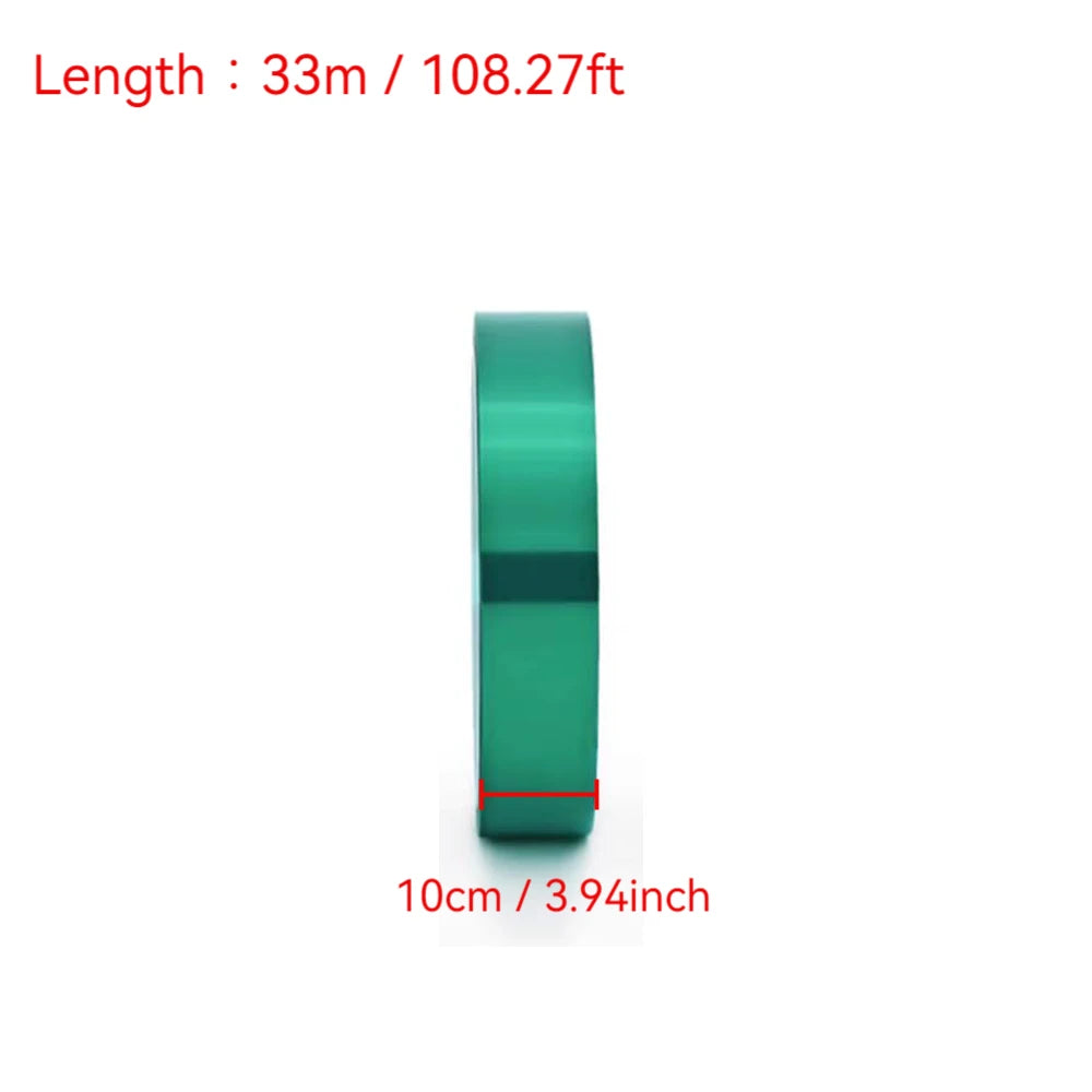 33m High Temperature PET Tape Green Heat Resistant Masking Tape For PCB Electroplating Powder Coating Soldering Protection Qme 10mmX33m 2pcs