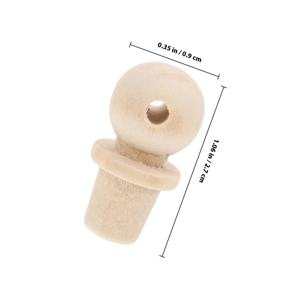 10Pcs Natural Cork Stoppers Gourd Neck Sealers Tight Fit Freshness Keeper Easy Insert DIY Decorative Toppers Bottle Stopper Qme