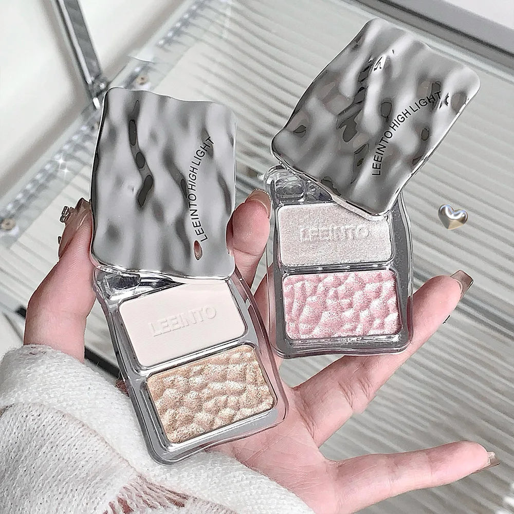 Two-color Highlight Powder Brightening Face Ultra-fine Soft Texture Qme