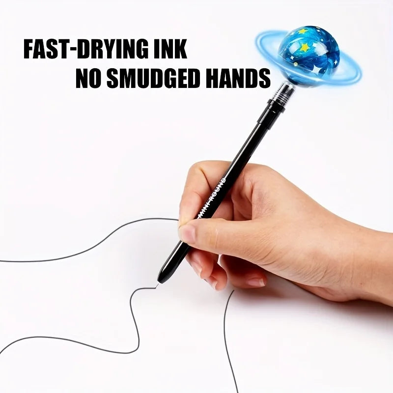 Magnetic Levitating Starry Sky Gel Pen 0.5mm Black Ink Smooth Writing Anti-Stress Smooth Writing Pen for Students Office Qme