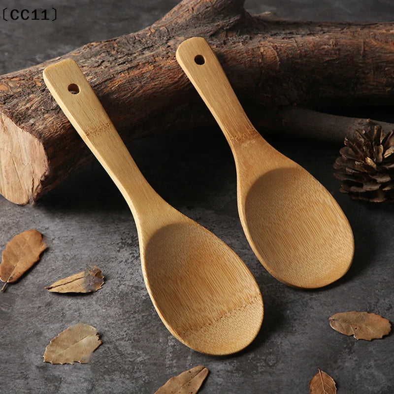 Wood Rice Spoon Wooden Kitchen Paddle Scoop Ladle Tablespoon Big Qme