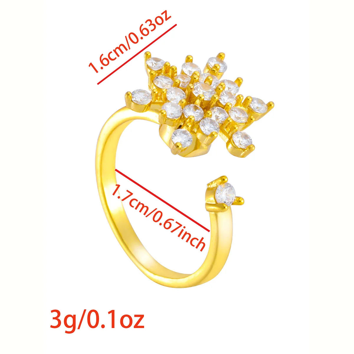 Luxury Rotating Animal Rings Women Spinner Fidgets Cute Flower Heart
