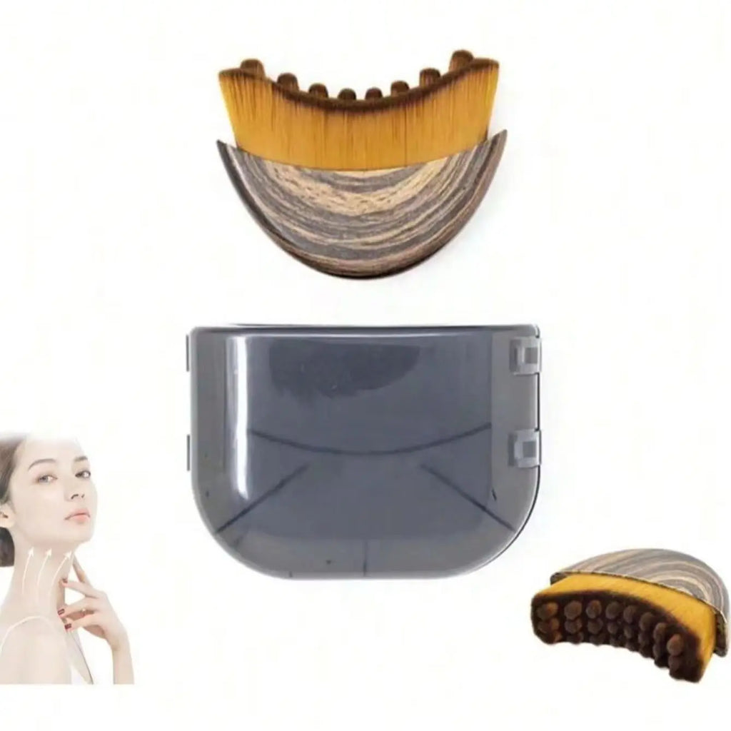 Facial Cleansing Brush 2-In-1 Contour Sculpting Tool Jawline Qme 1pc