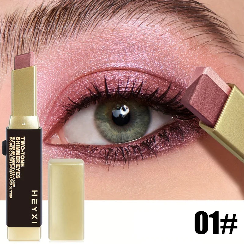 Double Eye Shadow Stick Naturally Tinged Not Easy Mottle Off Makeup Qme 01