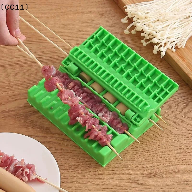 Food Grade Plastic Kebab Skewer Maker Quick Easy Use Time Saving Qme