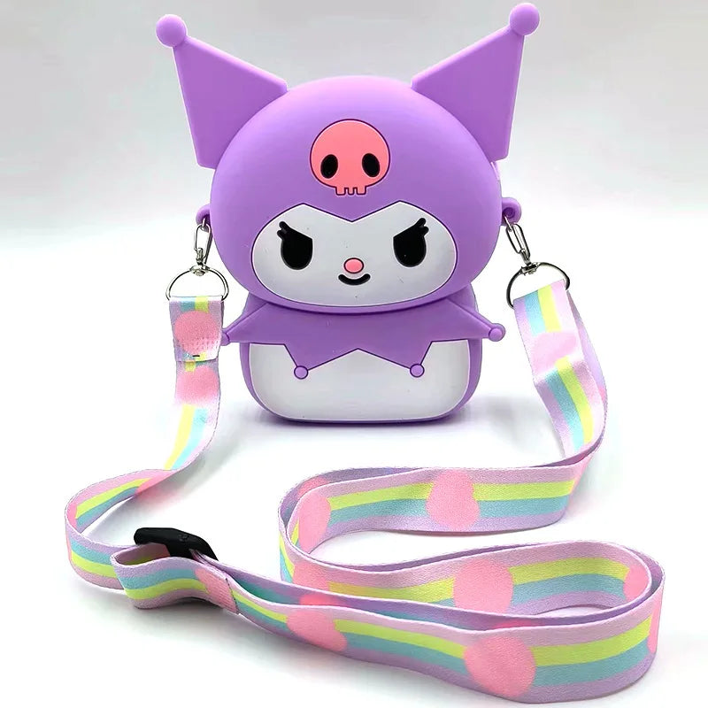 Kuroomi Cute Cat-shaped Silicone Coin Purse Multi-color Strap Qme 1