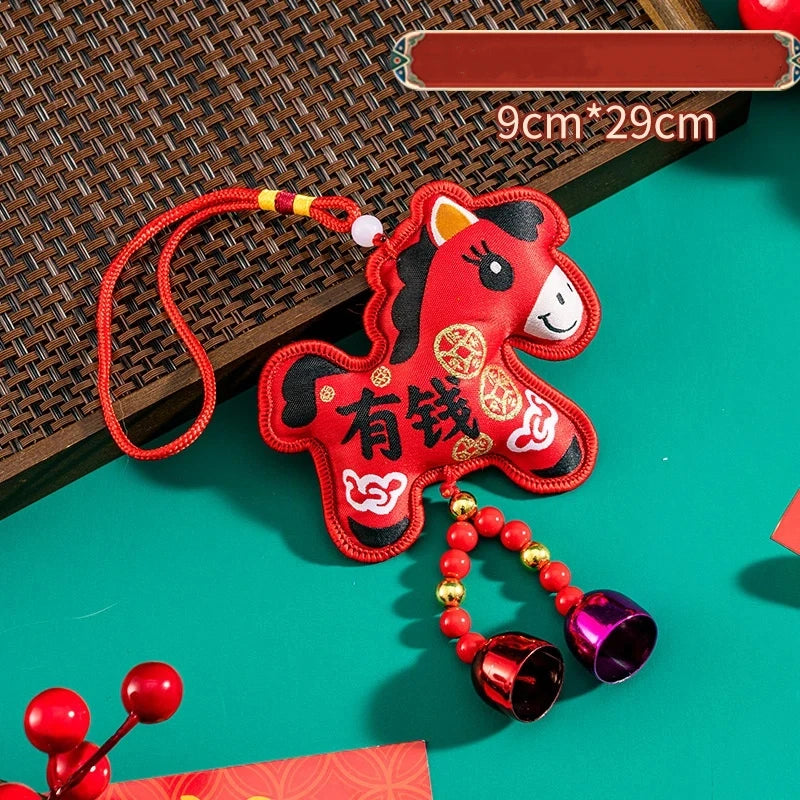 Lucky Fragrant Bag Tassels Horse Incense Car Hanging Chinese Zodiac Qme A8