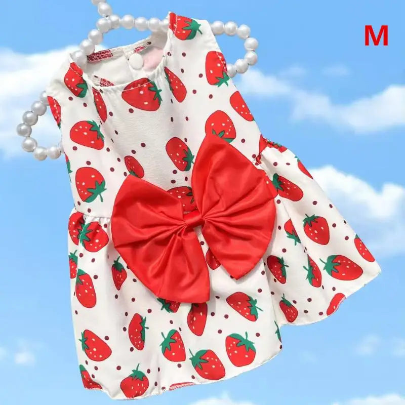 Princess Skirt Butterfly Bowknot Pet Poodle Cat Costume Floral Qme RDM