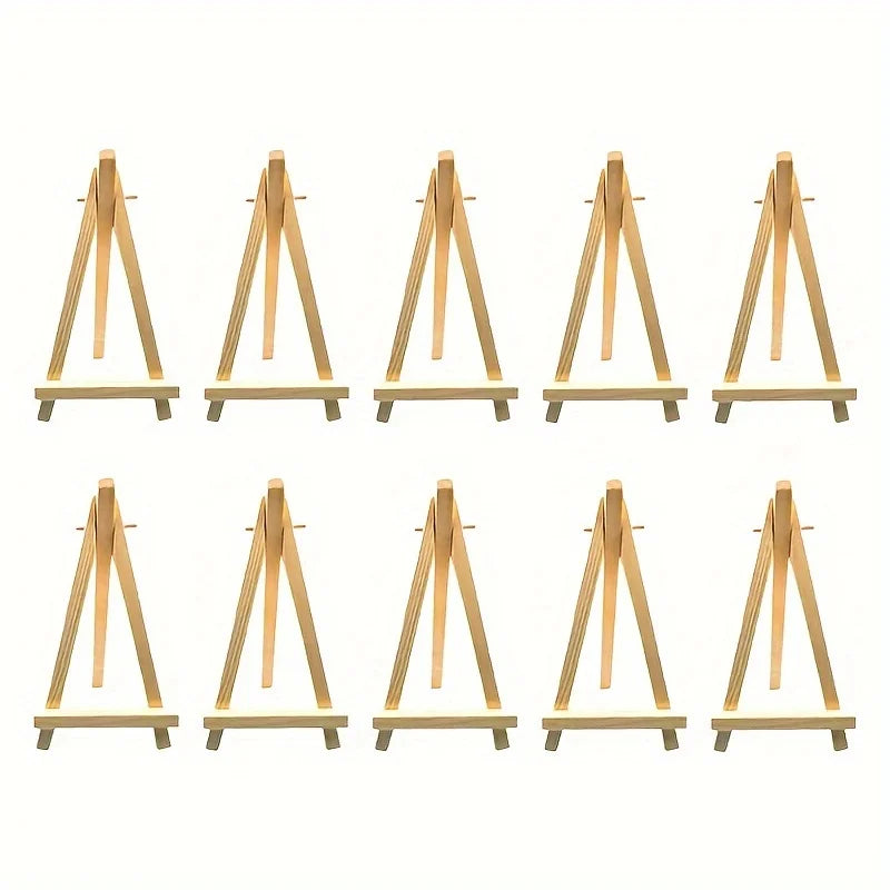 10 desktop mini desktop small picture stands, wooden sketching folding oil painting stands, photo frames Qme