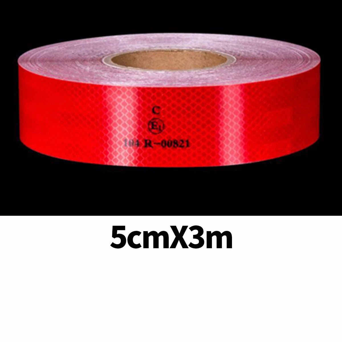 High Intensity Reflective Adhesive Tape Conspicuity Warning Car Stickers Reflectors Strip For Truck Trailer Safety Acce Qme Red-5cmX3m