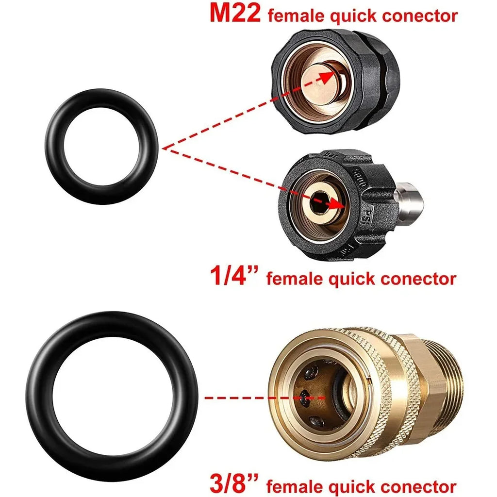 O Ring For High Pressure Washer 1 In 4 Inch 3 In 8 Inch M22 Quick Disconnect Fitting Gasket Washer Seal O Ring Rubber Set Qme