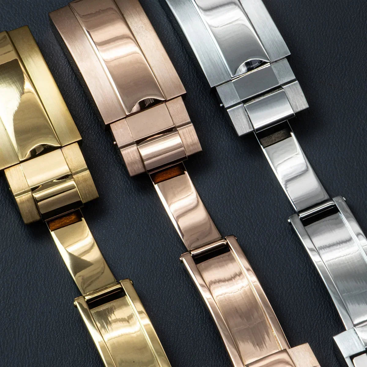 16 18mm Stainless Steel Buckle Watch Band Glidelock Clasp Fine-tuning Pull Button Buckle Silver Folding Safety Clasp Accessories Qme
