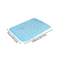 Dog Cooling Mat Washable Sleeping Rug 100x75cm Self Cooling Pet Mat For Small Medium Large Dog Kitten Crate Kennel Floor Sofa Qme Blue China Mainland