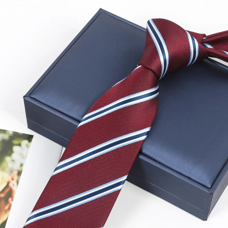 JK Necktie Simple Neckwear Striped Neck Tie Clothes Accessories Qme