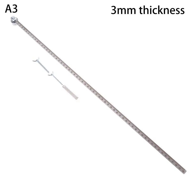 Stainless Steel Bearing Circular Saw Guide Rail Ruler Adjustable Qme A3