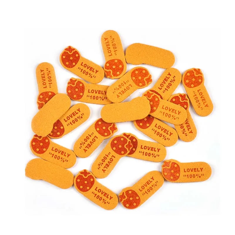 30Pcs 13.5x29mm Lovely Strawberry Pattern Embossed Labels For Sewing Accessories Kids DIY Clothes Handmade Crafts Garment Tags Qme 5