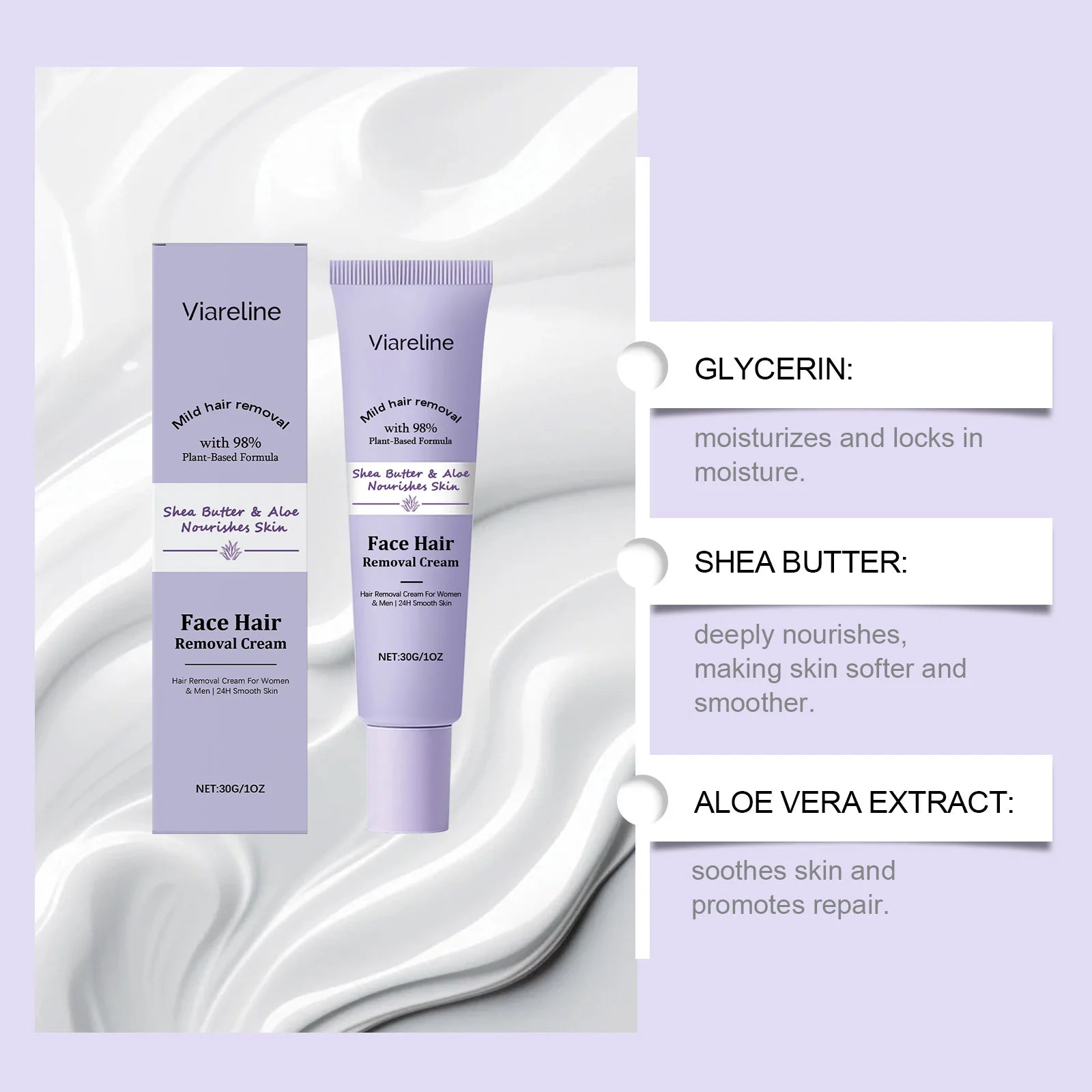 Face Hair Removal Cream Gentle Painless Facial Depilatory Remove Upper Lip Chin Sideburns Hair Non-irritating Nourish Skin Care Qme