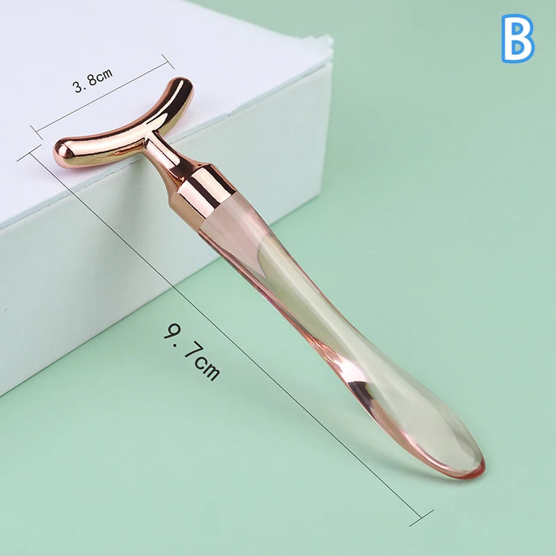 Metal Fishtail Face Massage Stick Anti Wrinkle Eye Cream Applicator Qme B