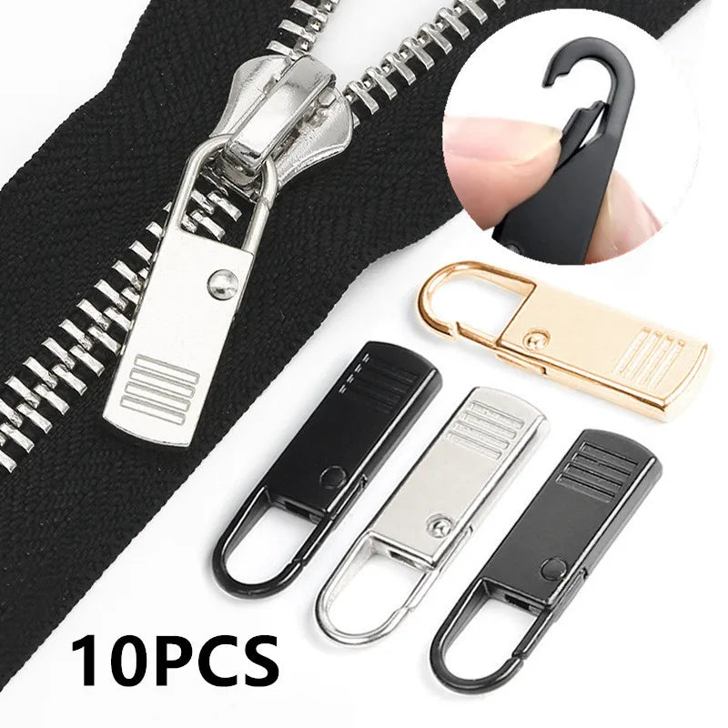 Zipper Slider Puller Instant Zipper Repair Kit Replacement For Broken Buckle Travel Bag Suitcase Zipper Head DIY Sewing Craft Qme