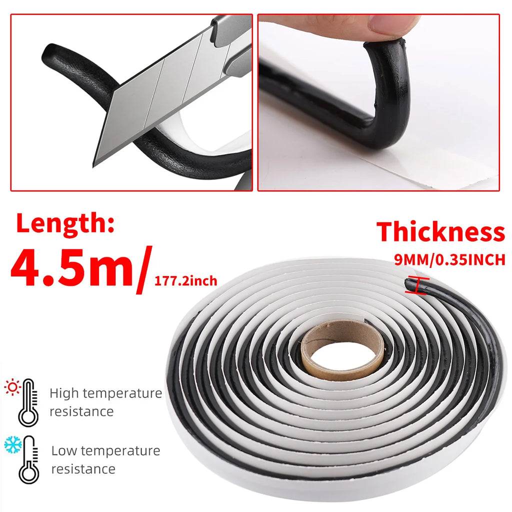 Butyl Rubber Glue Headlight Sealant Retrofit Reseal Hid Headlamps Taillight Shield Glue Tapes Car Door Seal Accessories Qme