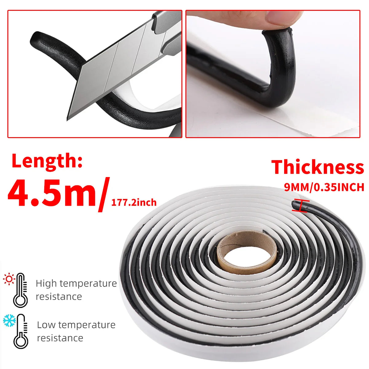 Butyl Rubber Glue Headlight Sealant Retrofit Reseal Hid Headlamps Taillight Shield Glue Tapes Car Door Seal Accessories Qme