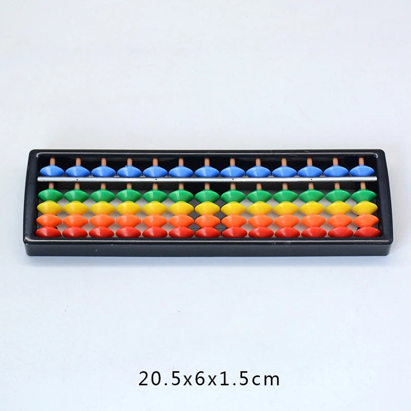13 Digit Rods Standard Abacus Children's Plastic Soroban Calculator Qme