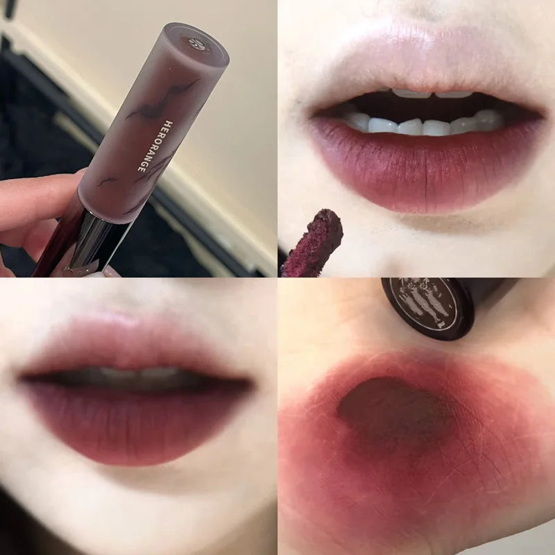 HERORANGE Lip Glaze Matte Velvet Fine Glitter Qme HR1013-06