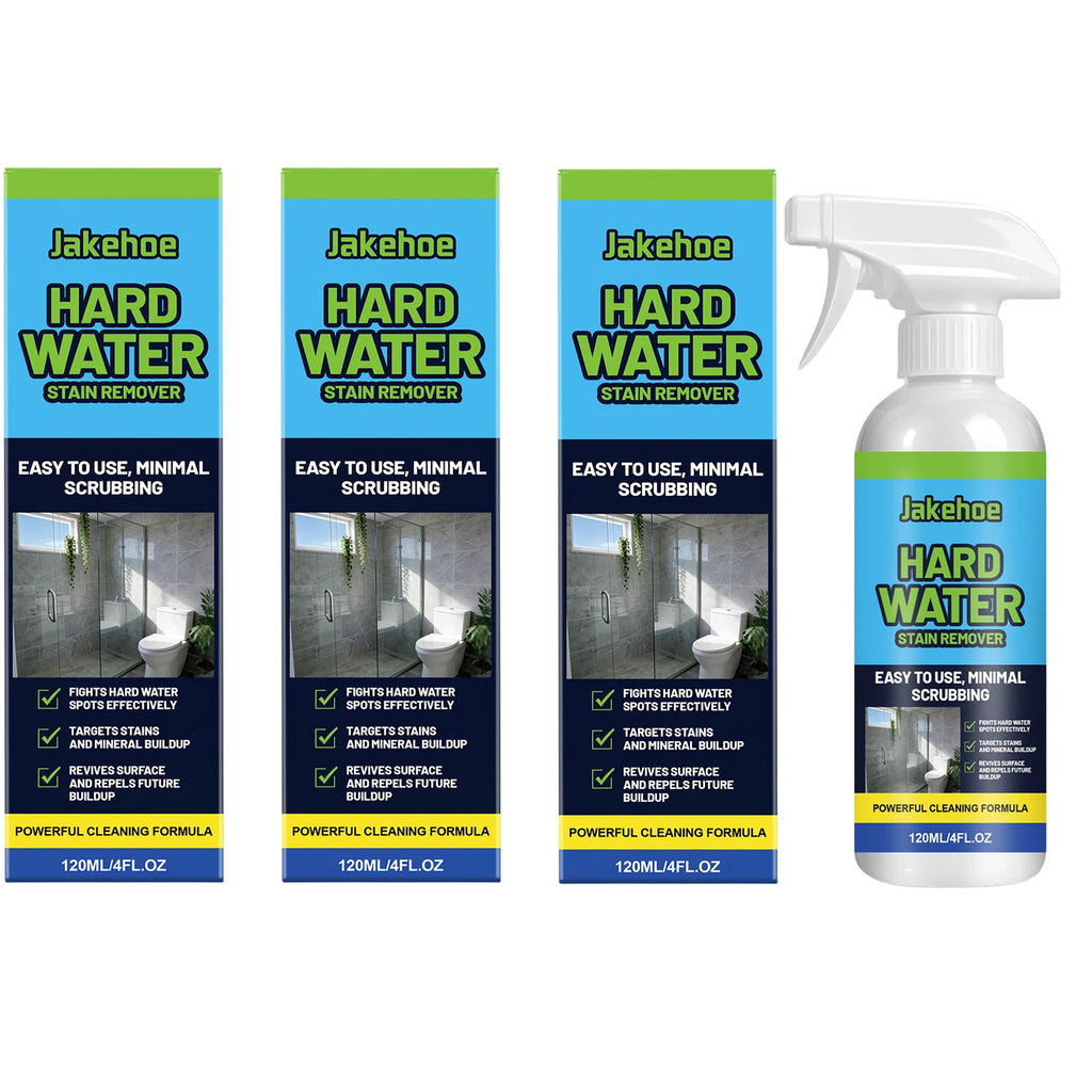Scale Cleaning Spray Dissolve Limescale Water Spots & Mineral Buildup Remove Yellow Restore Glass Luster Household Glass Cleaner Qme 3 x 120ML Boxed